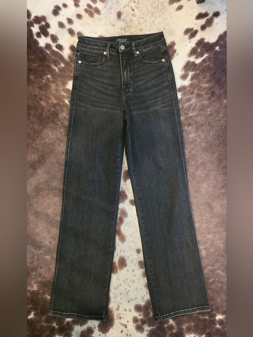 Stylish High-Rise Wide-Leg Women’s Jeans - Black